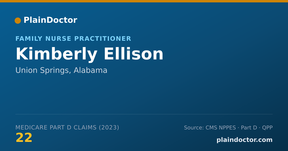 Shareable card for Kimberly Ellison - Family Nurse Practitioner, Union Springs, AL