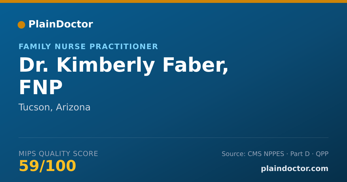 Shareable card for Kimberly Faber, FNP - Family Nurse Practitioner, Tucson, AZ