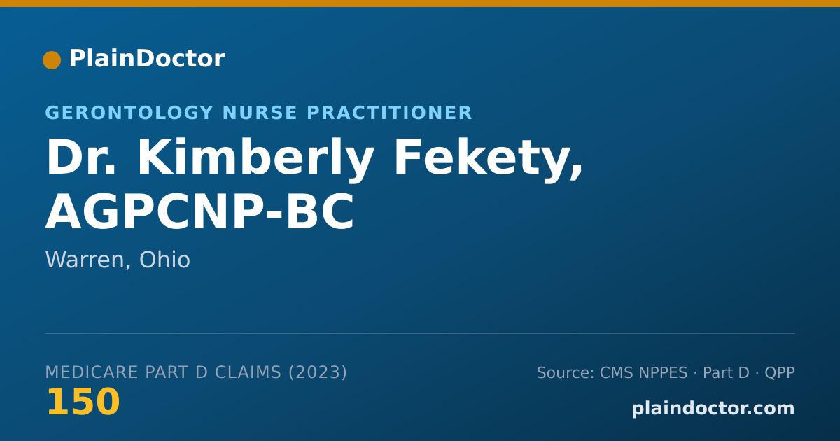 Shareable card for Kimberly Fekety, AGPCNP-BC - Gerontology Nurse Practitioner, Warren, OH