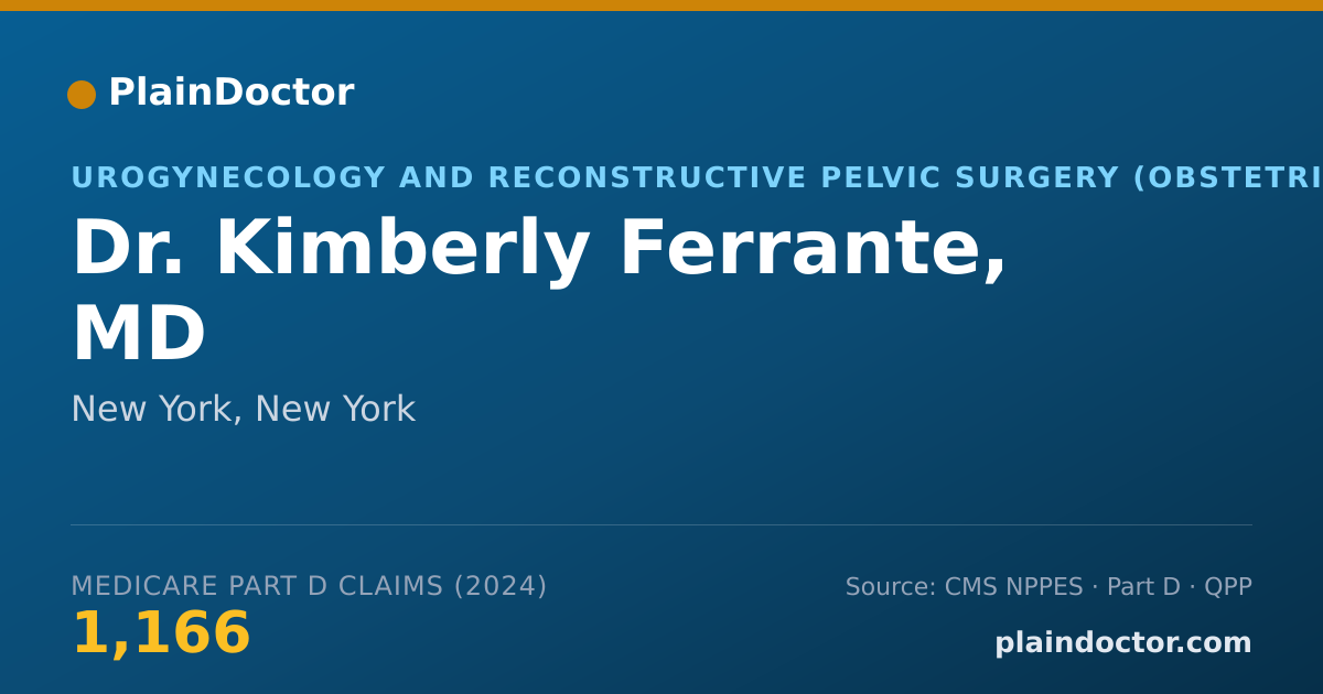 Shareable card for Kimberly Ferrante, MD - Urogynecology and Reconstructive Pelvic Surgery (Obstetrics & Gynecology) Physician, New York, NY
