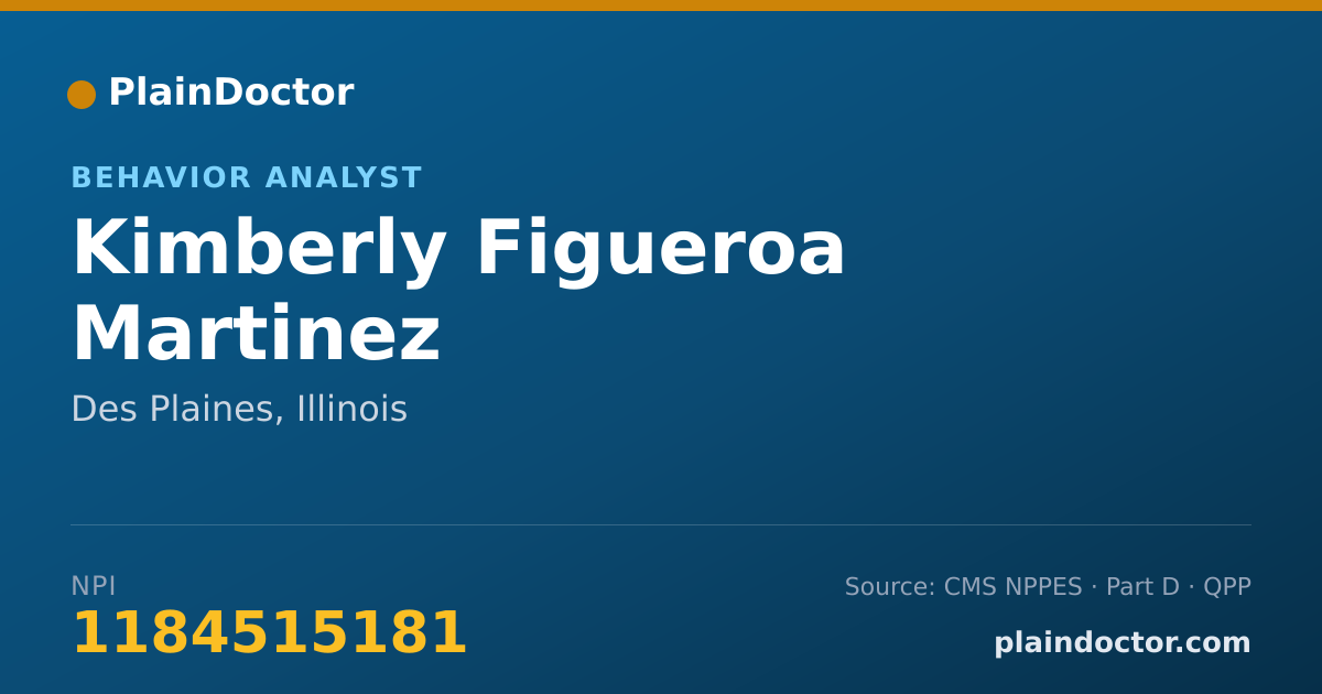 Shareable card for Kimberly Figueroa Martinez - Behavior Analyst, Des Plaines, IL