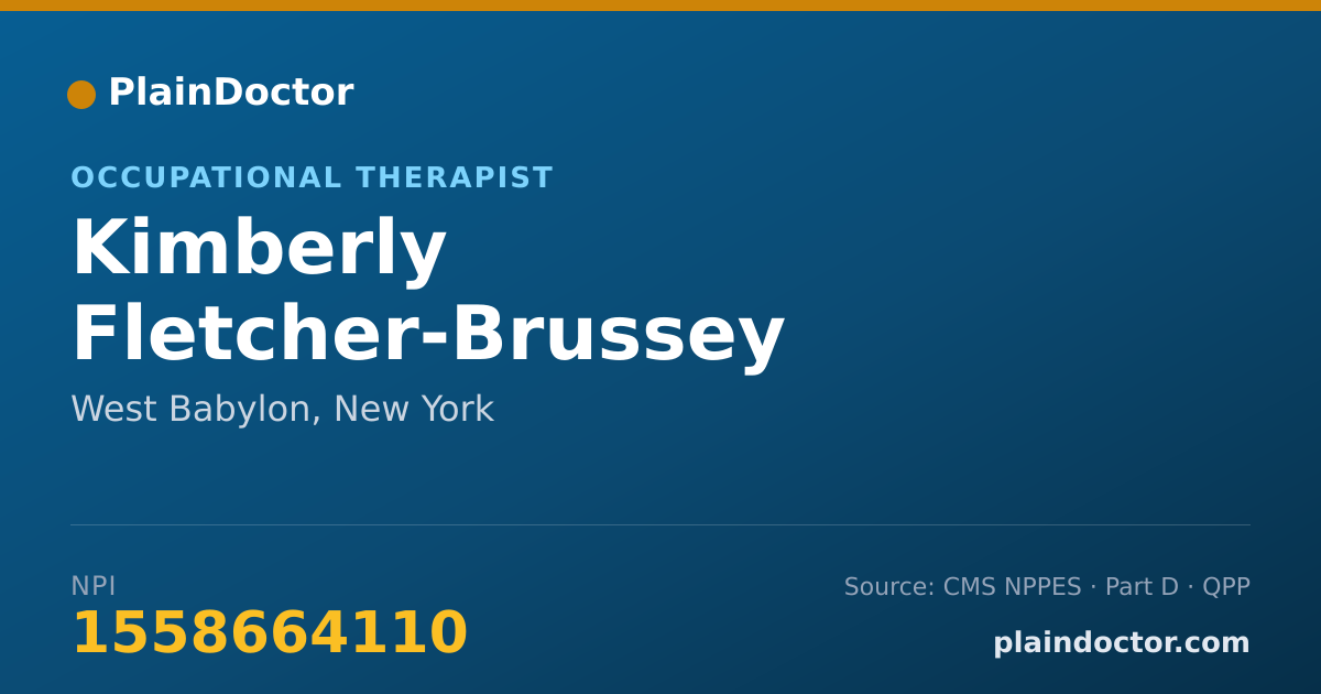 Shareable card for Kimberly Fletcher-Brussey - Occupational Therapist, West Babylon, NY