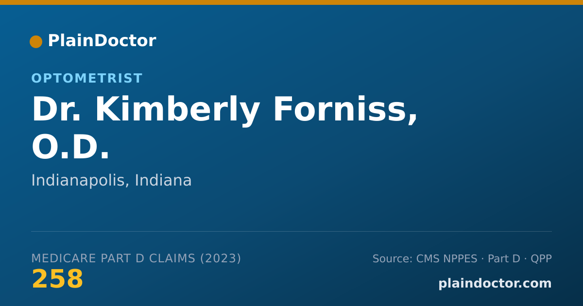 Shareable card for Kimberly Forniss, O.D. - Optometrist, Indianapolis, IN