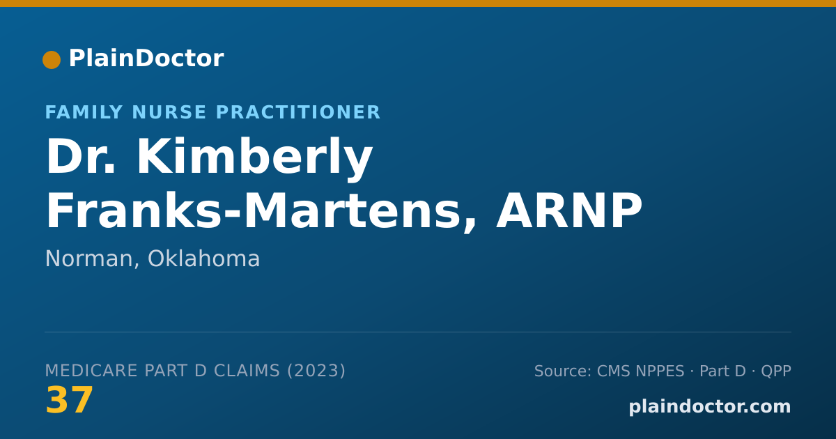 Shareable card for Kimberly Franks-Martens, ARNP - Family Nurse Practitioner, Norman, OK