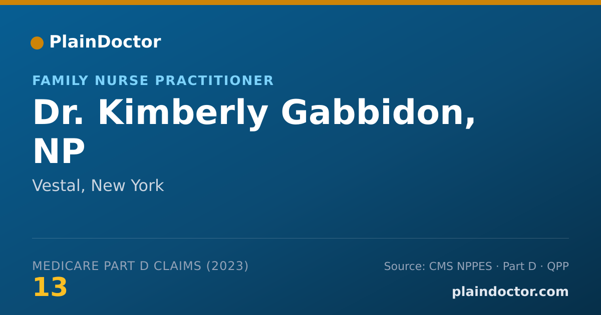 Shareable card for Kimberly Gabbidon, NP - Family Nurse Practitioner, Vestal, NY