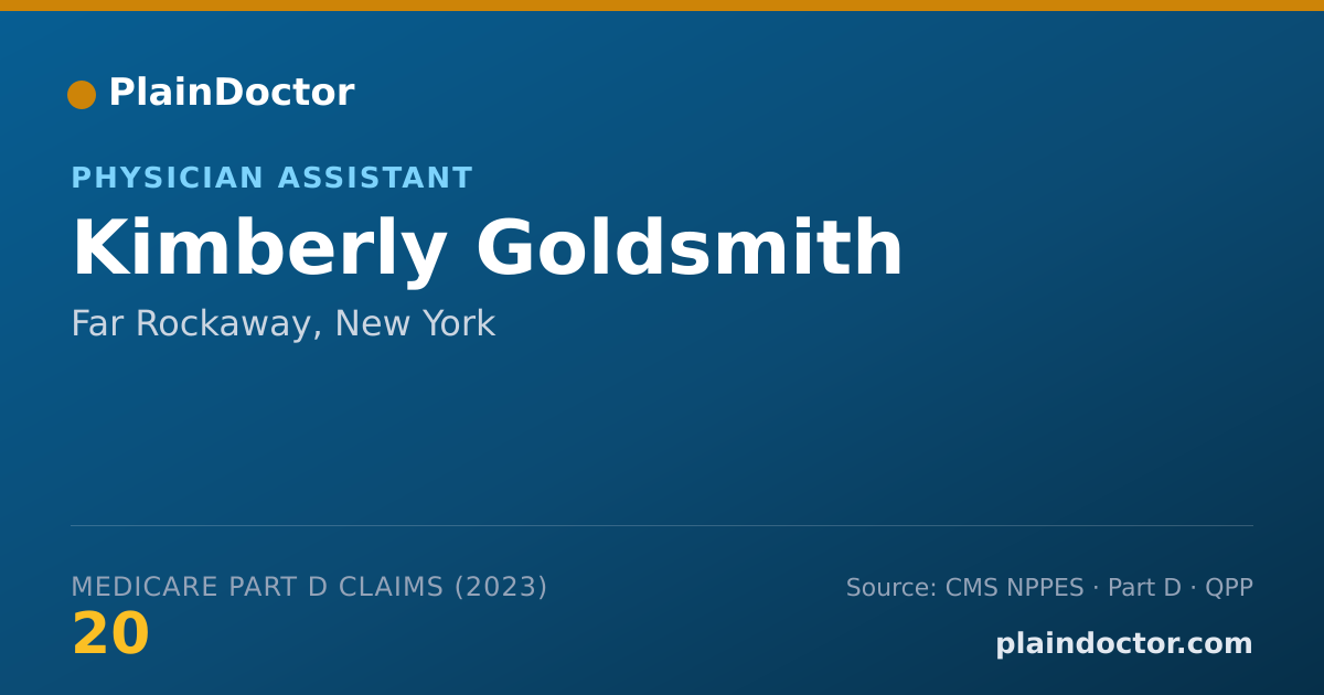 Shareable card for Kimberly Goldsmith - Physician Assistant, Far Rockaway, NY
