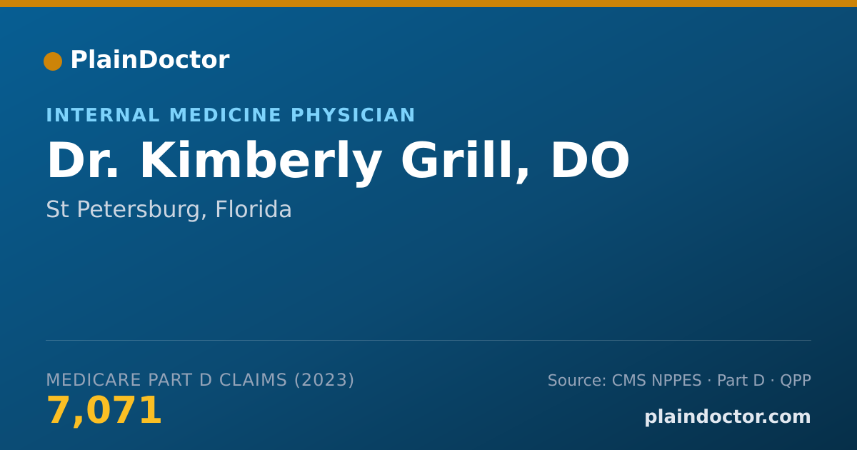 Shareable card for Kimberly Grill, DO - Internal Medicine Physician, St Petersburg, FL