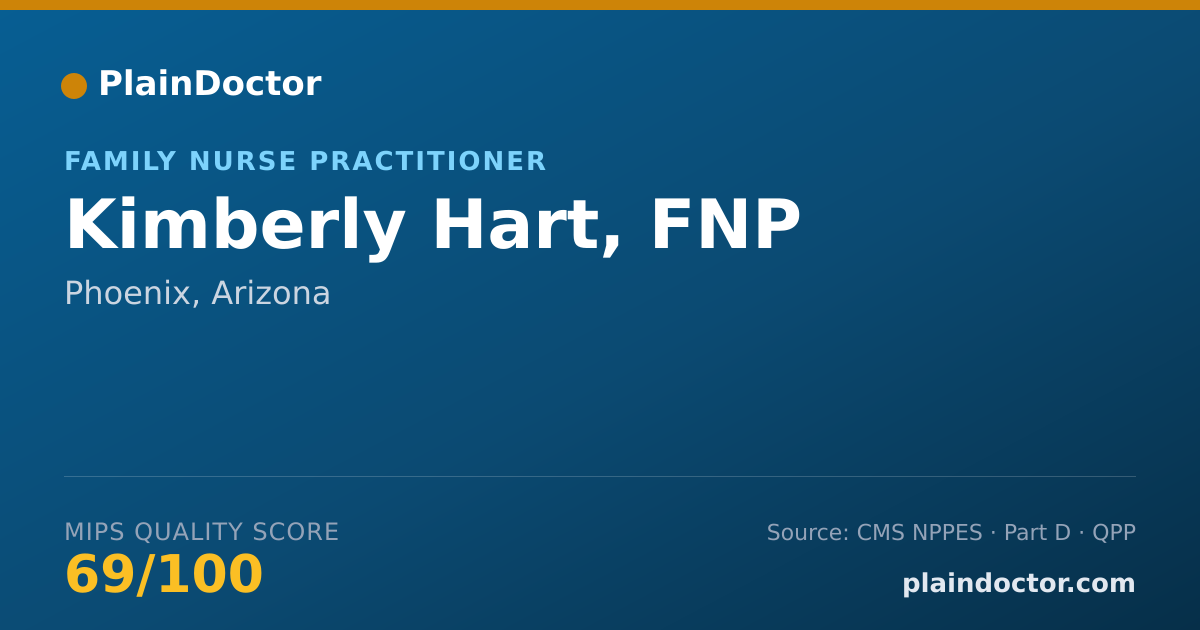 Shareable card for Kimberly Hart, FNP - Family Nurse Practitioner, Phoenix, AZ