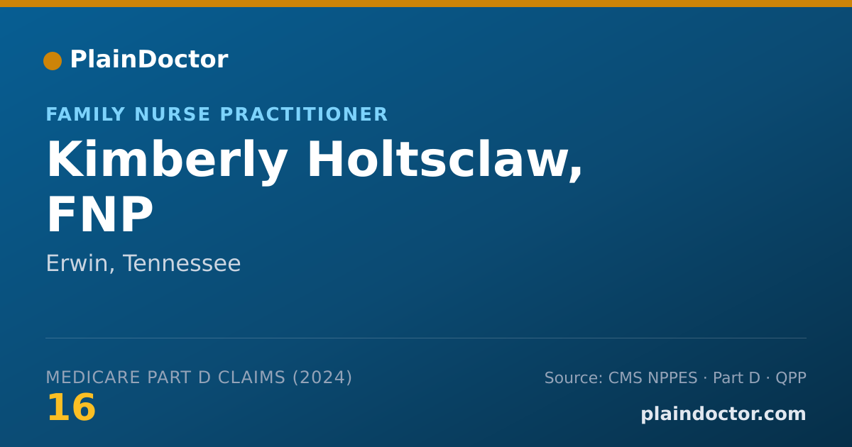 Shareable card for Kimberly Holtsclaw, FNP - Family Nurse Practitioner, Erwin, TN