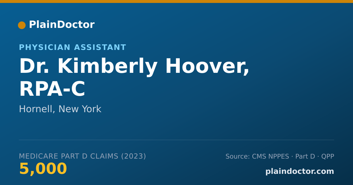 Shareable card for Kimberly Hoover, RPA-C - Physician Assistant, Hornell, NY
