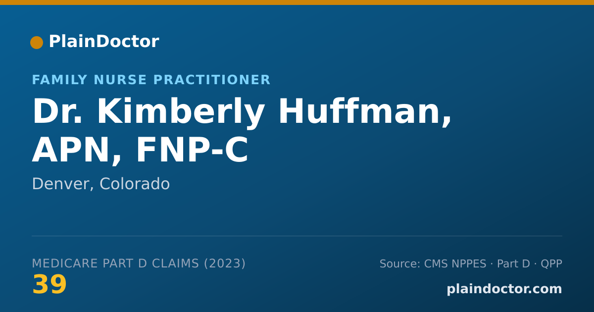 Shareable card for Kimberly Huffman, APN, FNP-C - Family Nurse Practitioner, Denver, CO