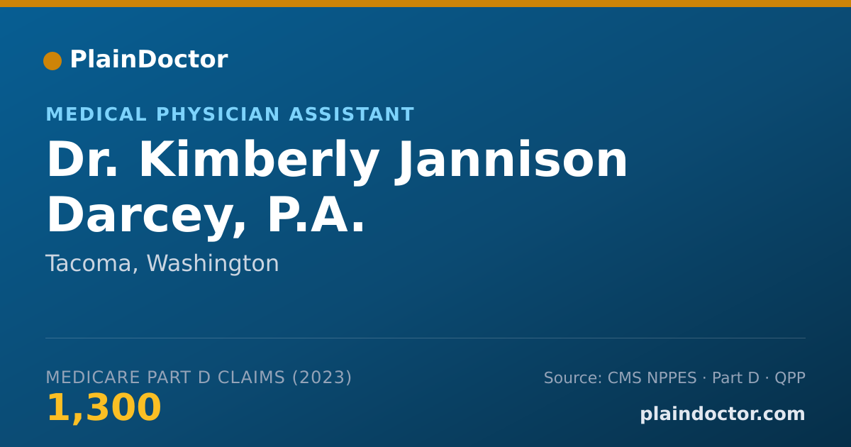 Shareable card for Kimberly Jannison Darcey, P.A. - Medical Physician Assistant, Tacoma, WA
