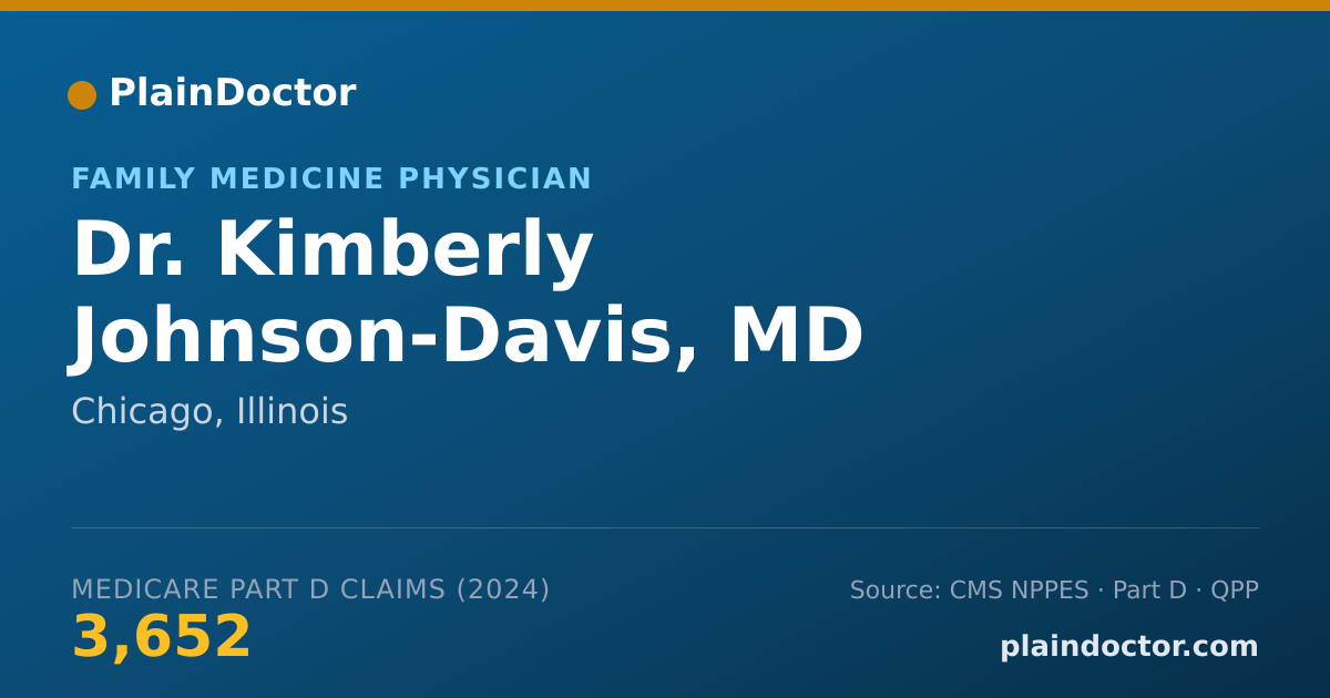 Shareable card for Kimberly Johnson-Davis, MD - Family Medicine Physician, Chicago, IL