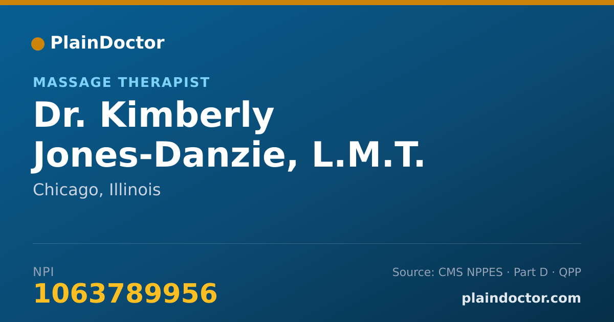 Shareable card for Kimberly Jones-Danzie, L.M.T. - Massage Therapist, Chicago, IL