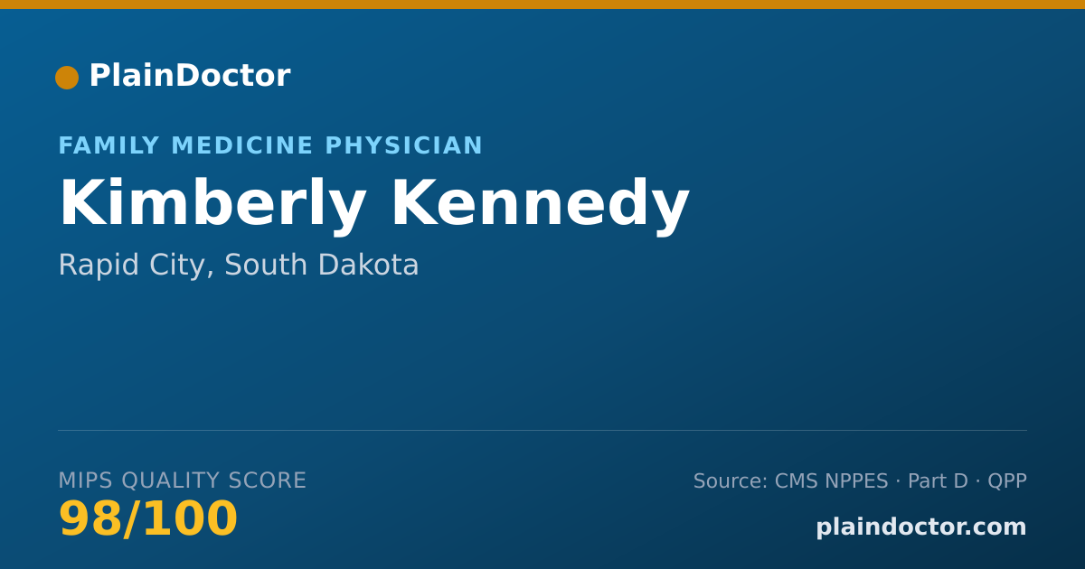 Shareable card for Kimberly Kennedy - Family Medicine Physician, Rapid City, SD