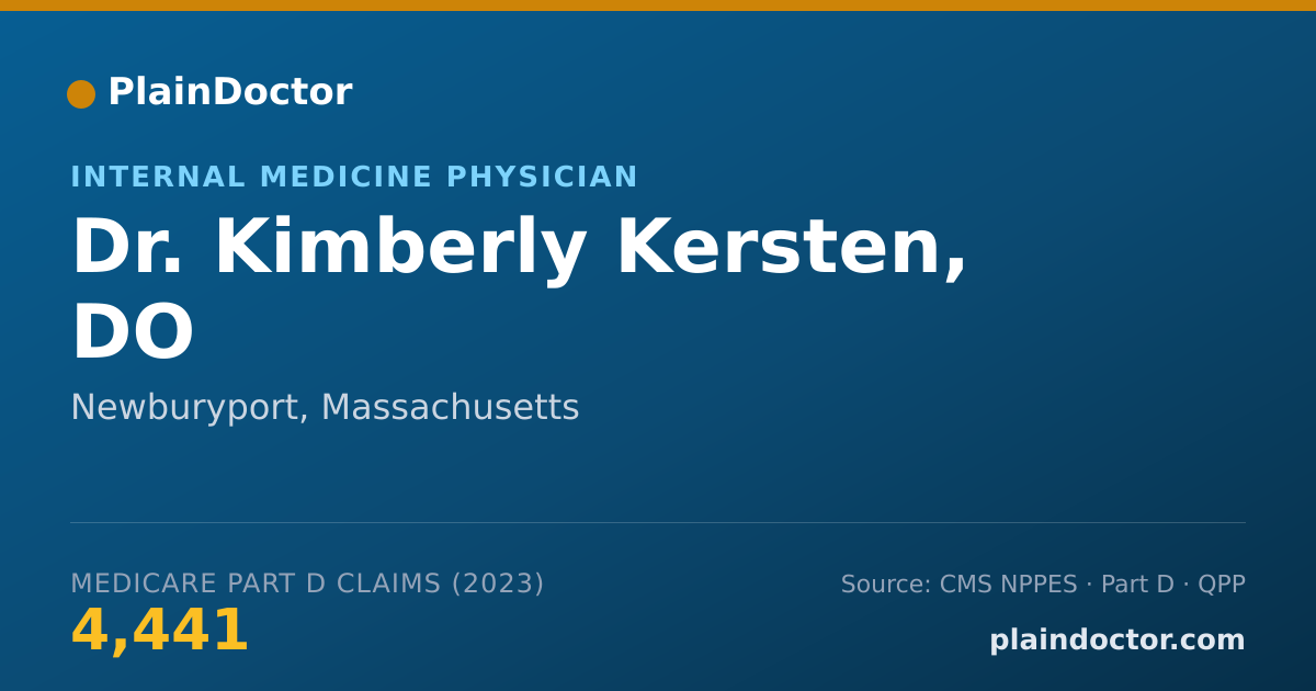 Shareable card for Kimberly Kersten, DO - Internal Medicine Physician, Newburyport, MA