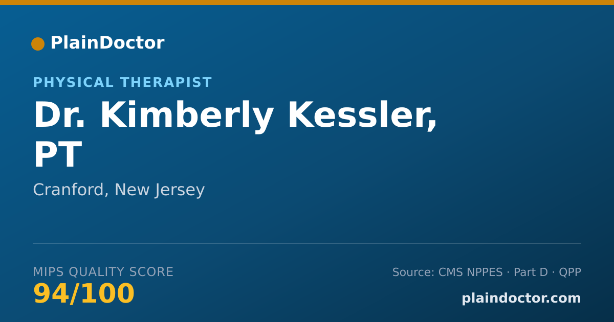 Shareable card for Kimberly Kessler, PT - Physical Therapist, Cranford, NJ