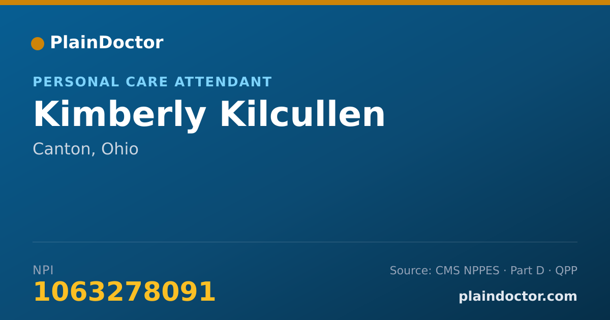 Shareable card for Kimberly Kilcullen - Personal Care Attendant, Canton, OH