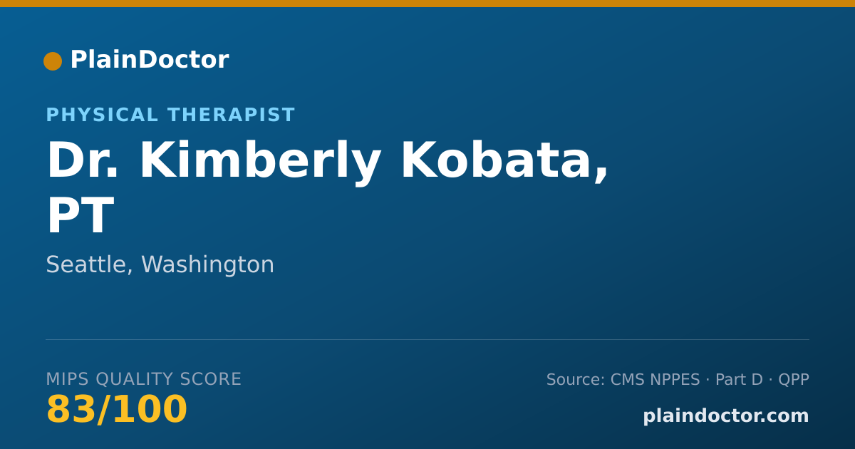 Shareable card for Kimberly Kobata, PT - Physical Therapist, Seattle, WA