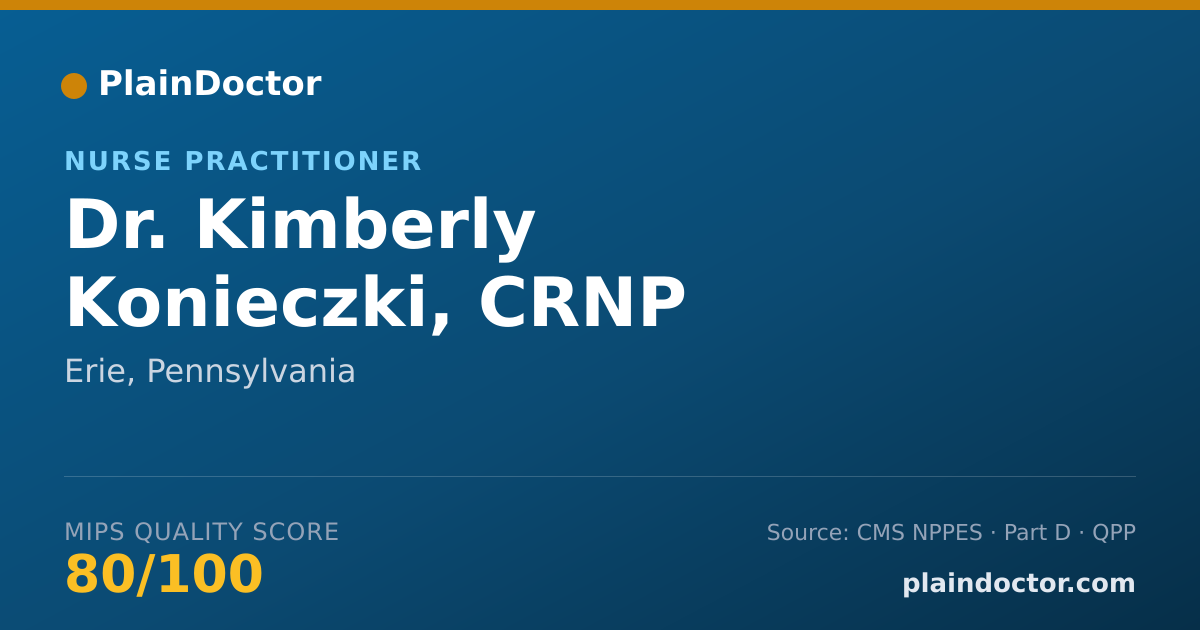 Shareable card for Kimberly Konieczki, CRNP - Nurse Practitioner, Erie, PA