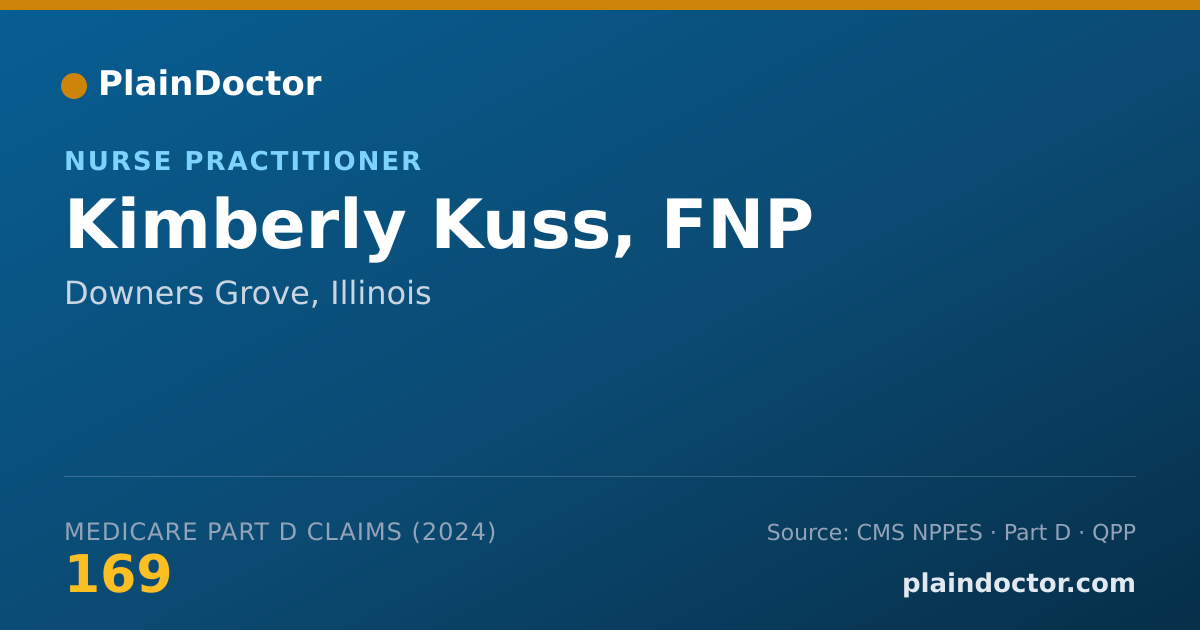 Shareable card for Kimberly Kuss, FNP - Nurse Practitioner, Downers Grove, IL