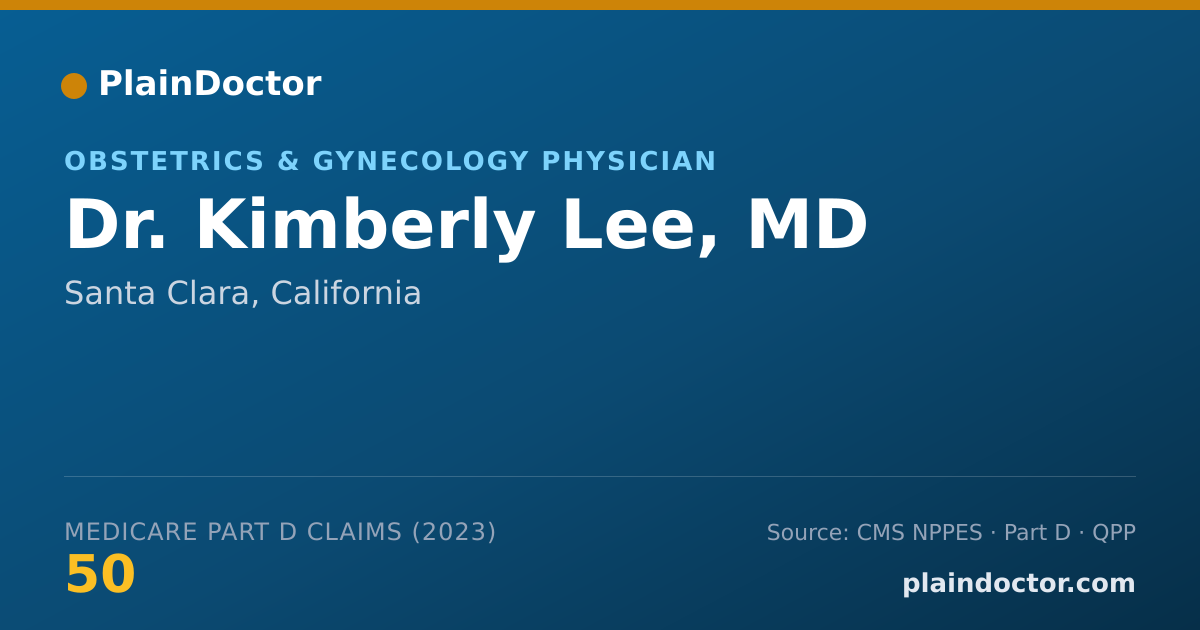 Shareable card for Kimberly Lee, MD - Obstetrics & Gynecology Physician, Santa Clara, CA