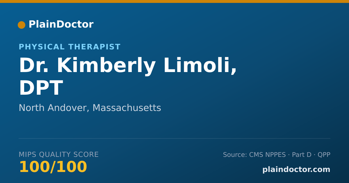 Shareable card for Kimberly Limoli, DPT - Physical Therapist, North Andover, MA