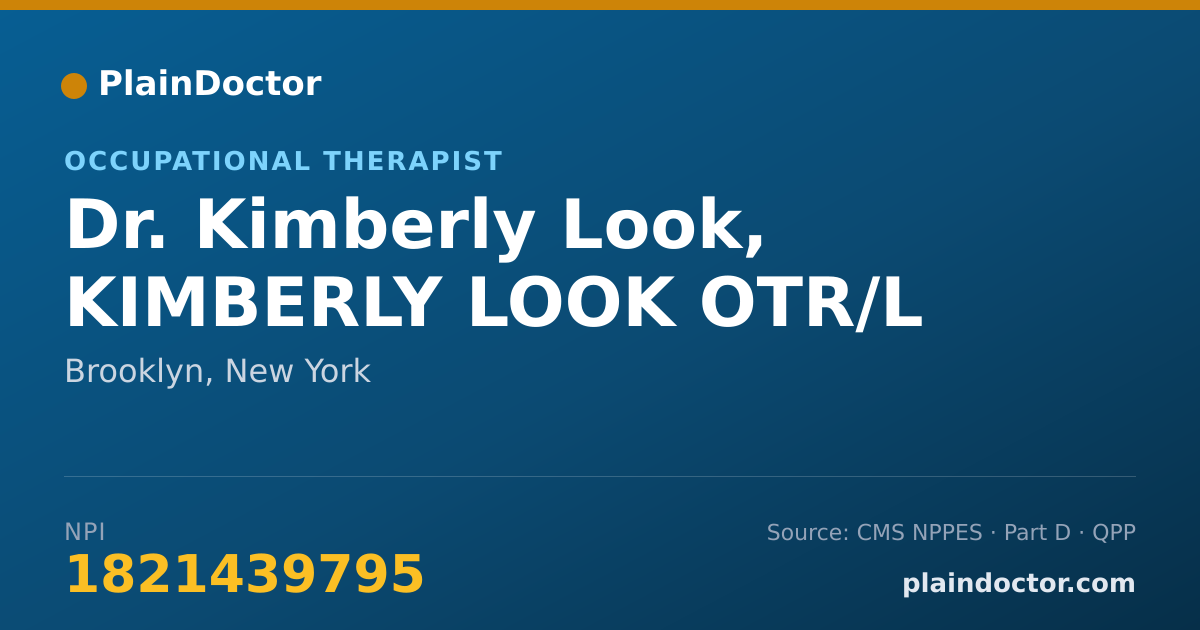 Shareable card for Kimberly Look, KIMBERLY  LOOK OTR/L - Occupational Therapist, Brooklyn, NY