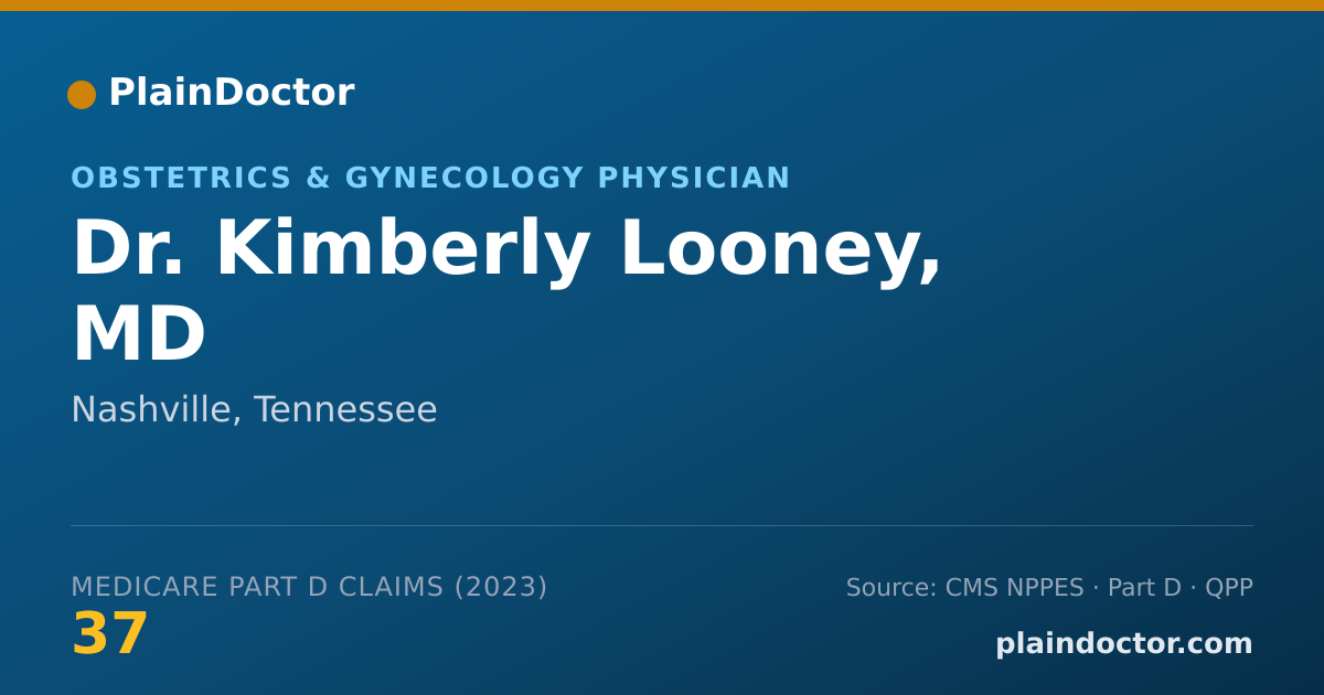 Shareable card for Kimberly Looney, MD - Obstetrics & Gynecology Physician, Nashville, TN