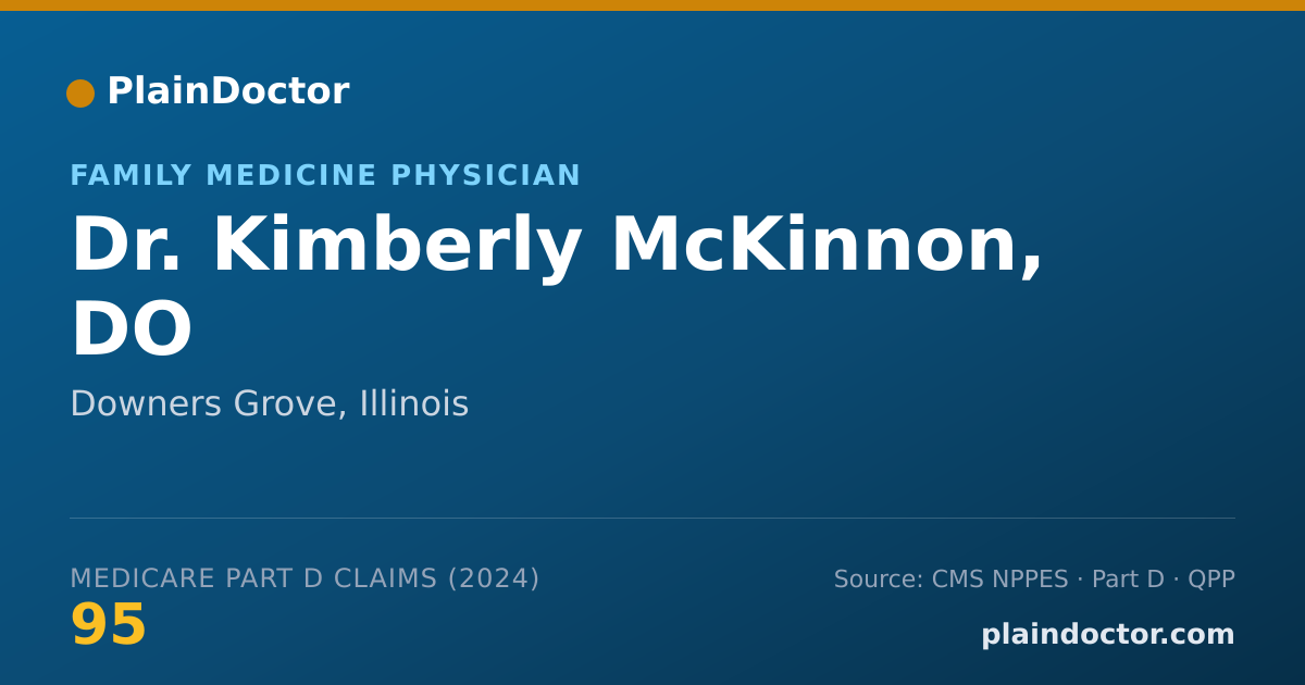 Shareable card for Kimberly McKinnon, DO - Family Medicine Physician, Downers Grove, IL