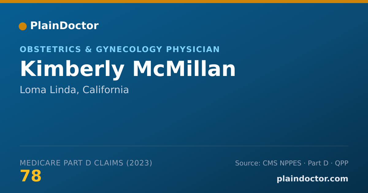 Shareable card for Kimberly McMillan - Obstetrics & Gynecology Physician, Loma Linda, CA