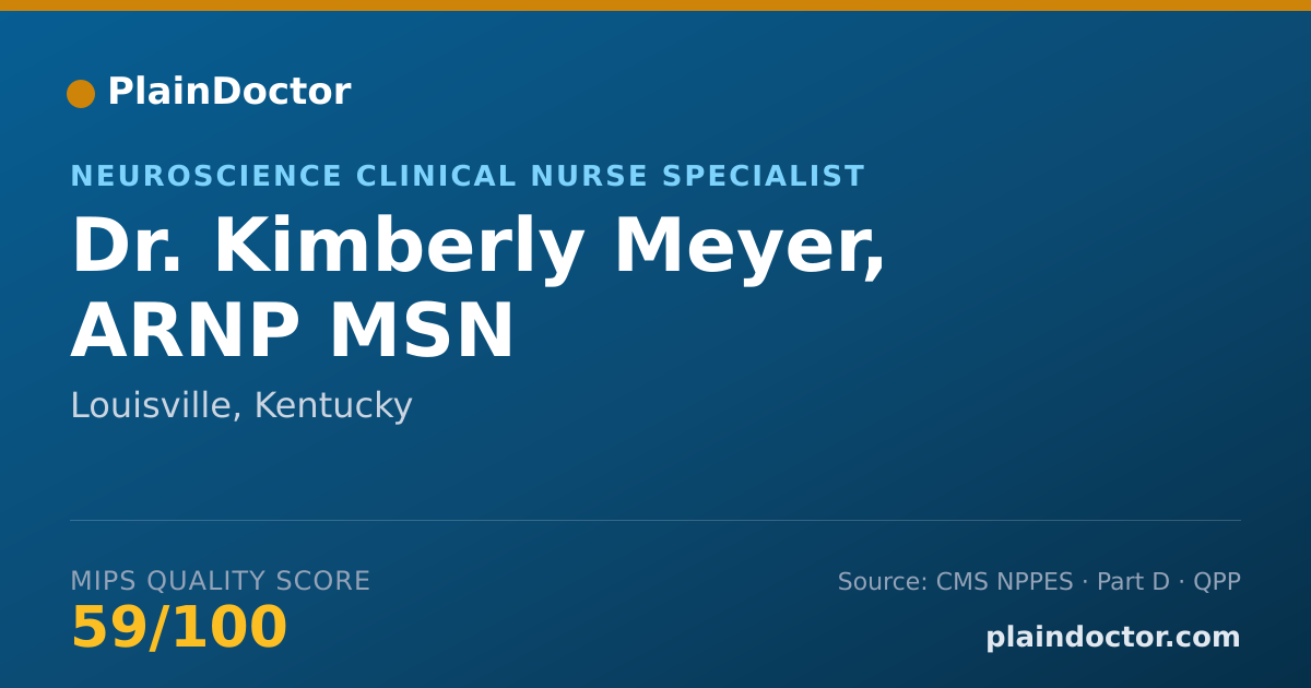 Shareable card for Kimberly Meyer, ARNP  MSN - Neuroscience Clinical Nurse Specialist, Louisville, KY