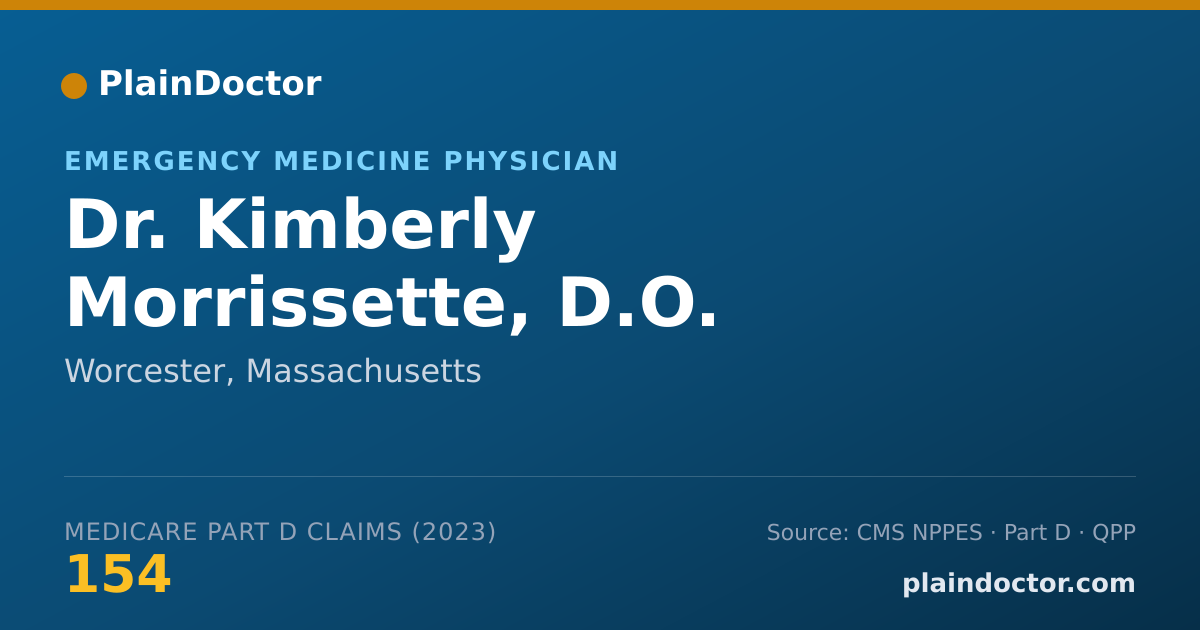 Shareable card for Kimberly Morrissette, D.O. - Emergency Medicine Physician, Worcester, MA