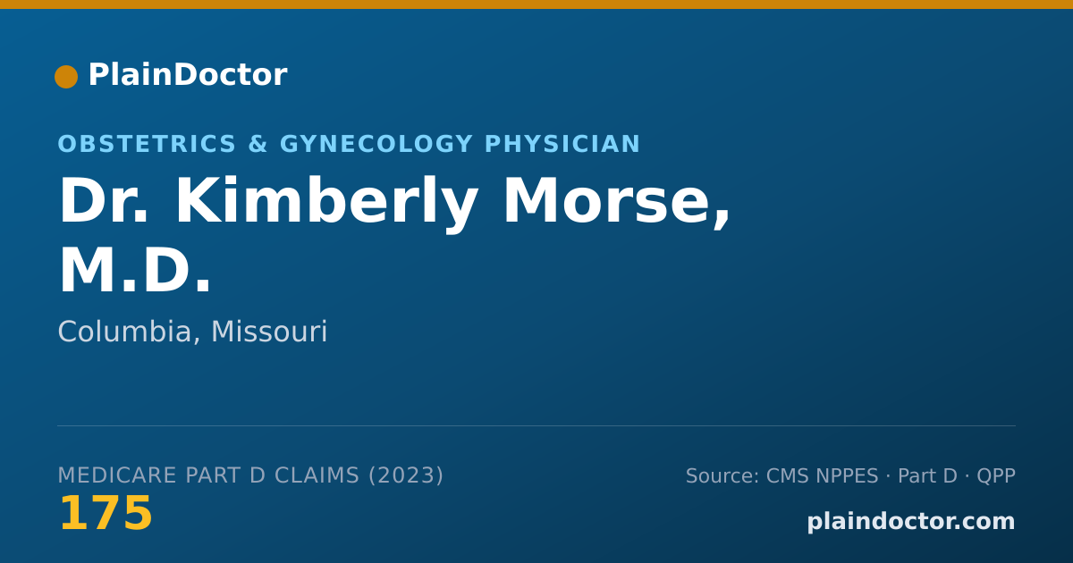 Shareable card for Kimberly Morse, M.D. - Obstetrics & Gynecology Physician, Columbia, MO