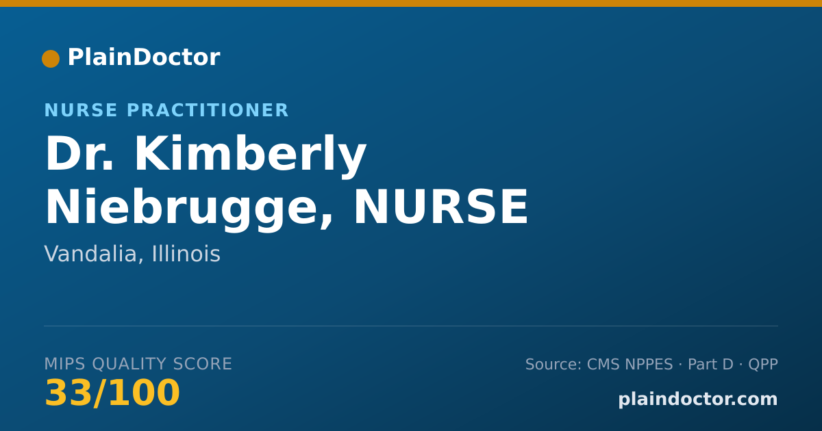 Shareable card for Kimberly Niebrugge, NURSE PRACTITIONER - Nurse Practitioner, Vandalia, IL