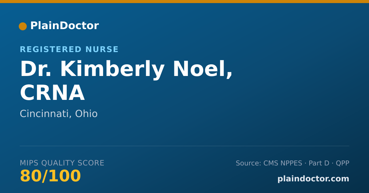 Shareable card for Kimberly Noel, CRNA - Registered Nurse, Cincinnati, OH