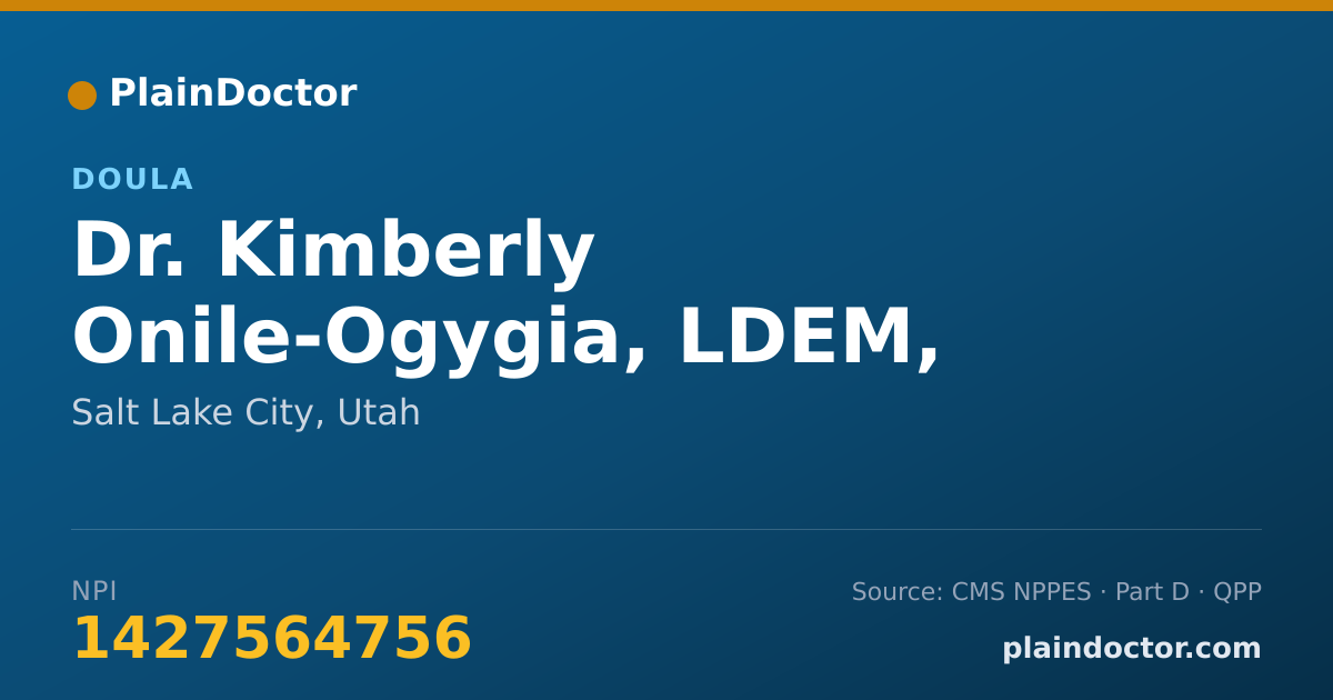 Shareable card for Kimberly Onile-Ogygia, LDEM, CPM, JD, CD - Doula, Salt Lake City, UT