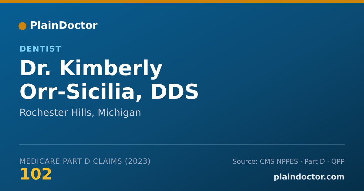 Shareable card for Kimberly Orr-Sicilia, DDS - Dentist, Rochester Hills, MI