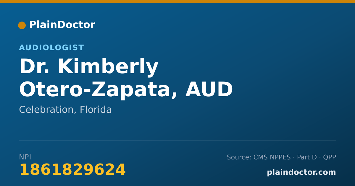 Shareable card for Kimberly Otero-Zapata, AUD - Audiologist, Celebration, FL