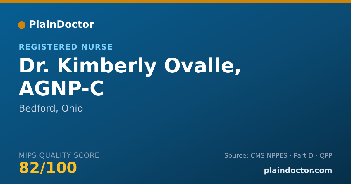 Shareable card for Kimberly Ovalle, AGNP-C - Registered Nurse, Bedford, OH