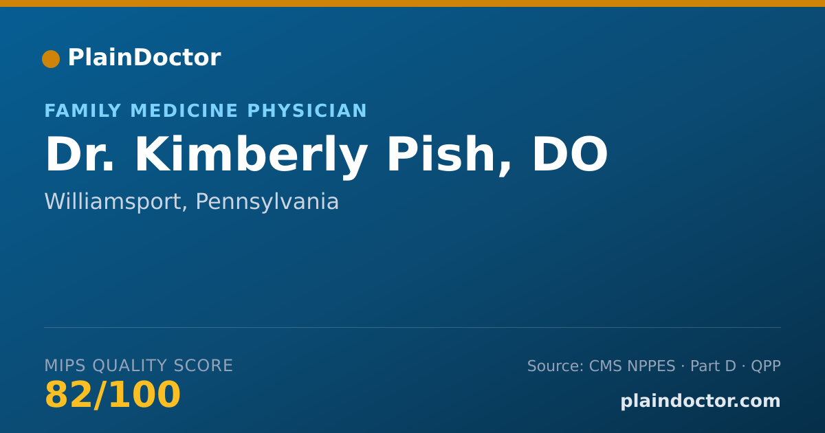 Shareable card for Kimberly Pish, DO - Family Medicine Physician, Williamsport, PA