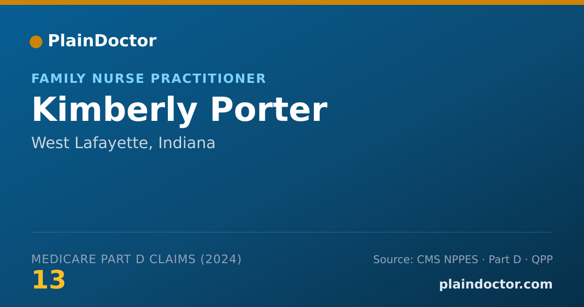 Shareable card for Kimberly Porter - Family Nurse Practitioner, West Lafayette, IN