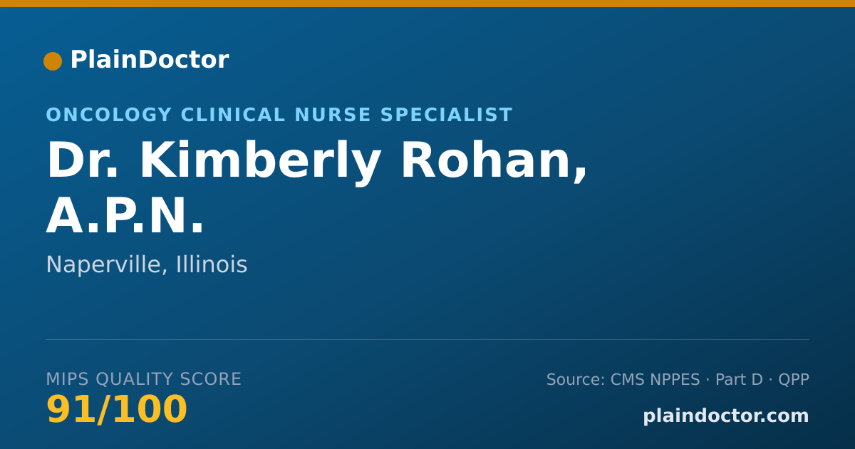 Shareable card for Kimberly Rohan, A.P.N. - Oncology Clinical Nurse Specialist, Naperville, IL