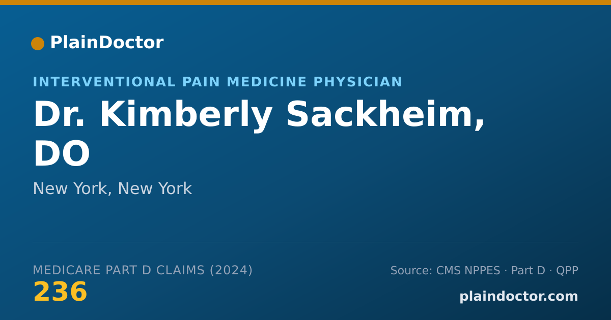 Shareable card for Kimberly Sackheim, DO - Physical Medicine & Rehabilitation Physician, New York, NY