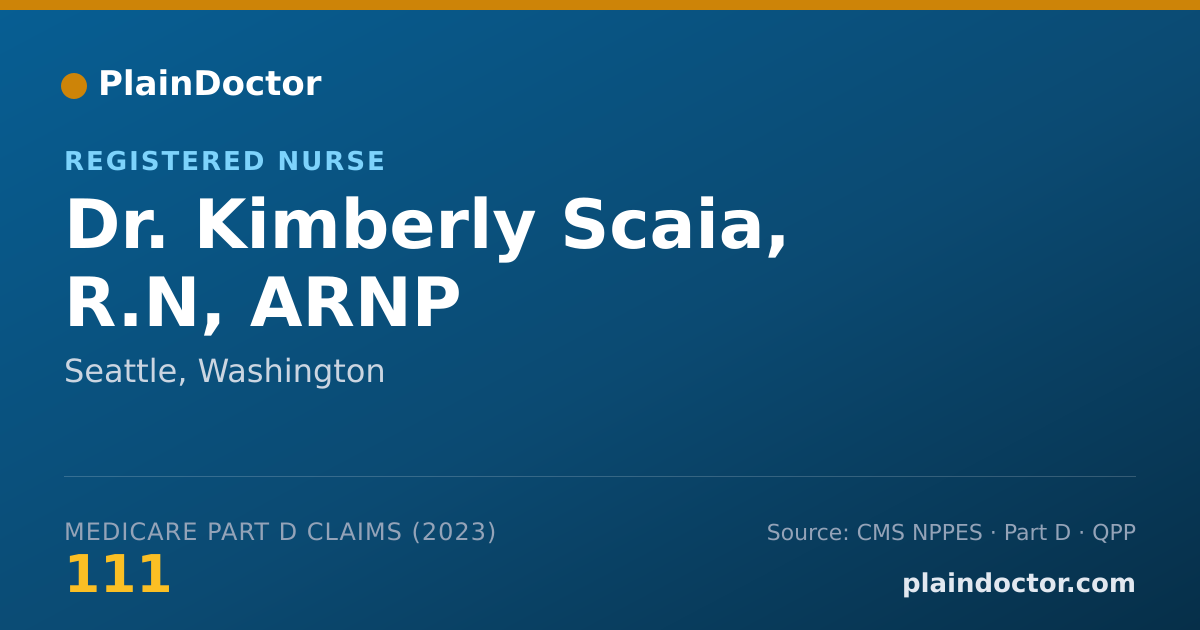 Shareable card for Kimberly Scaia, R.N, ARNP - Registered Nurse, Seattle, WA