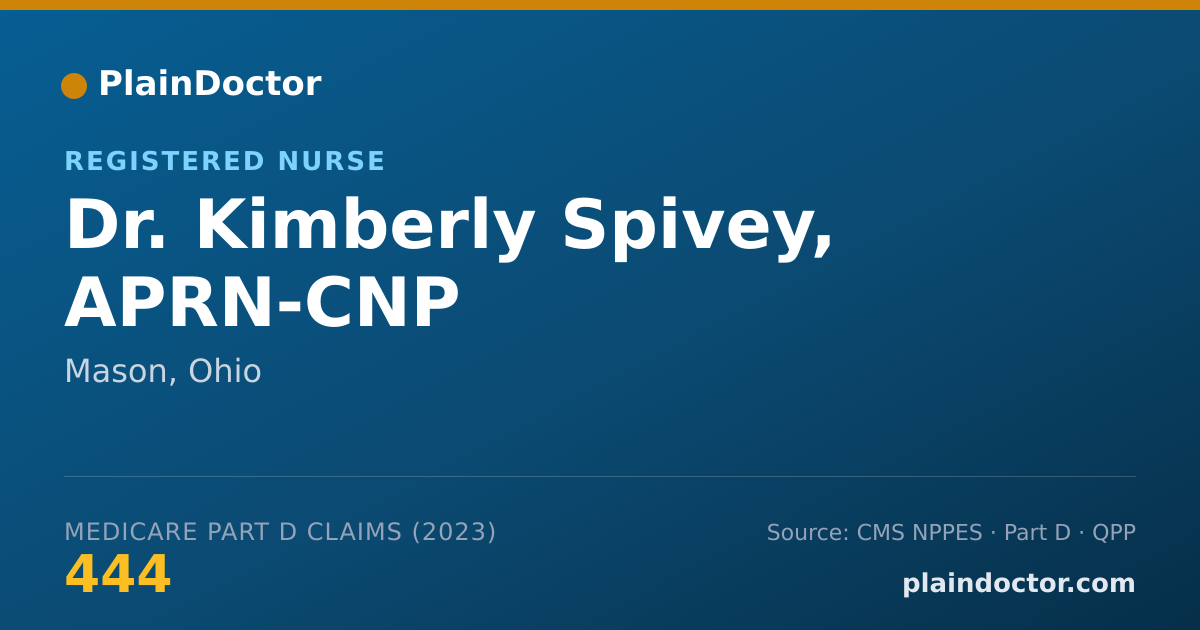Shareable card for Kimberly Spivey, APRN-CNP - Registered Nurse, Mason, OH