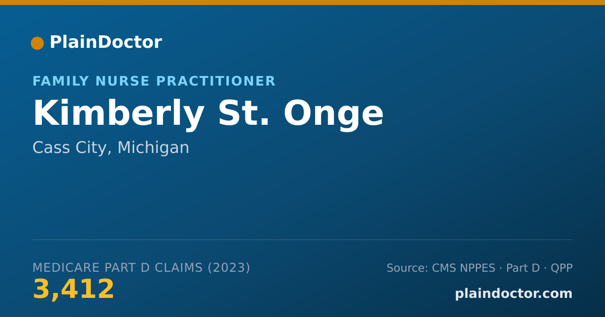 Shareable card for Kimberly St. Onge - Family Nurse Practitioner, Cass City, MI