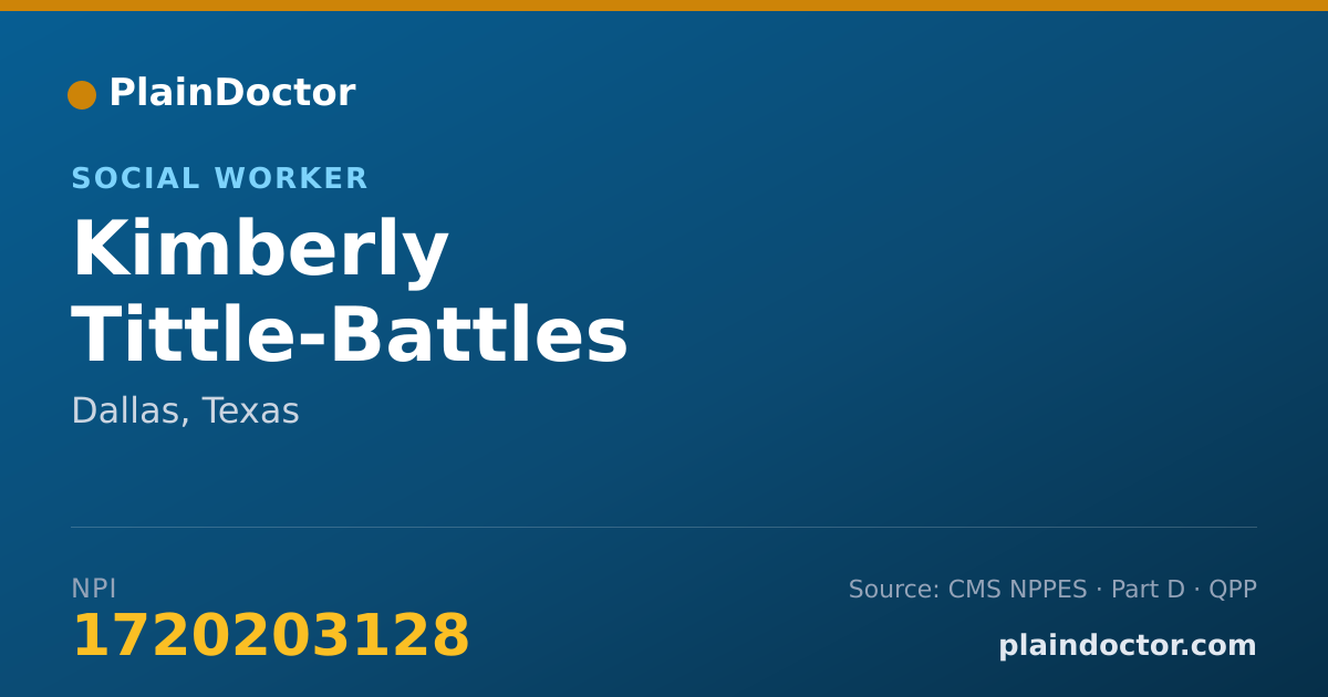 Shareable card for Kimberly Tittle-Battles - Social Worker, Dallas, TX