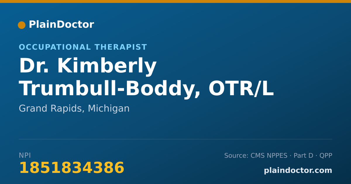 Shareable card for Kimberly Trumbull-Boddy, OTR/L - Occupational Therapist, Grand Rapids, MI