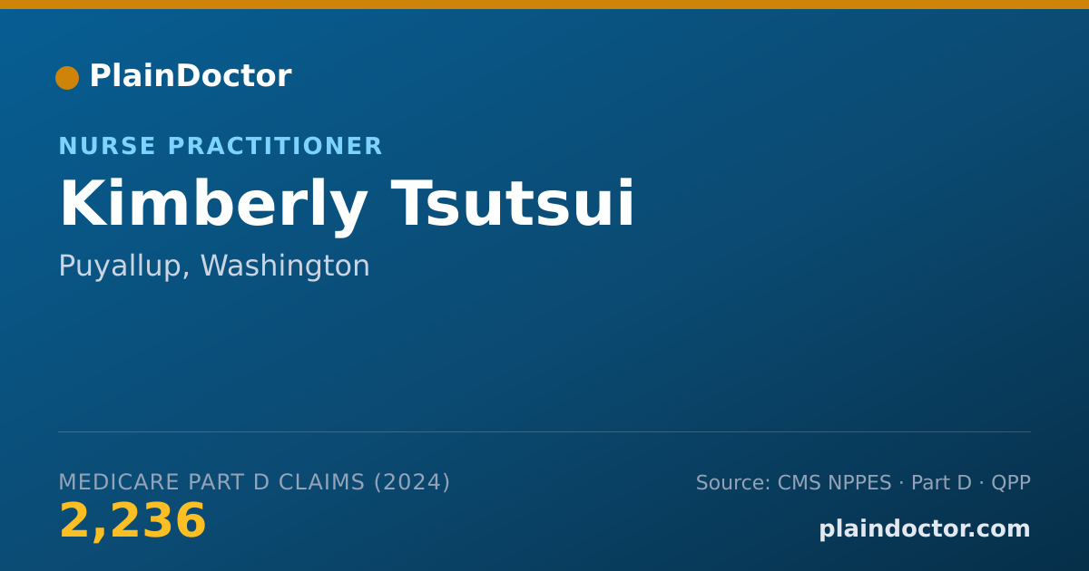 Shareable card for Kimberly Tsutsui - Nurse Practitioner, Puyallup, WA